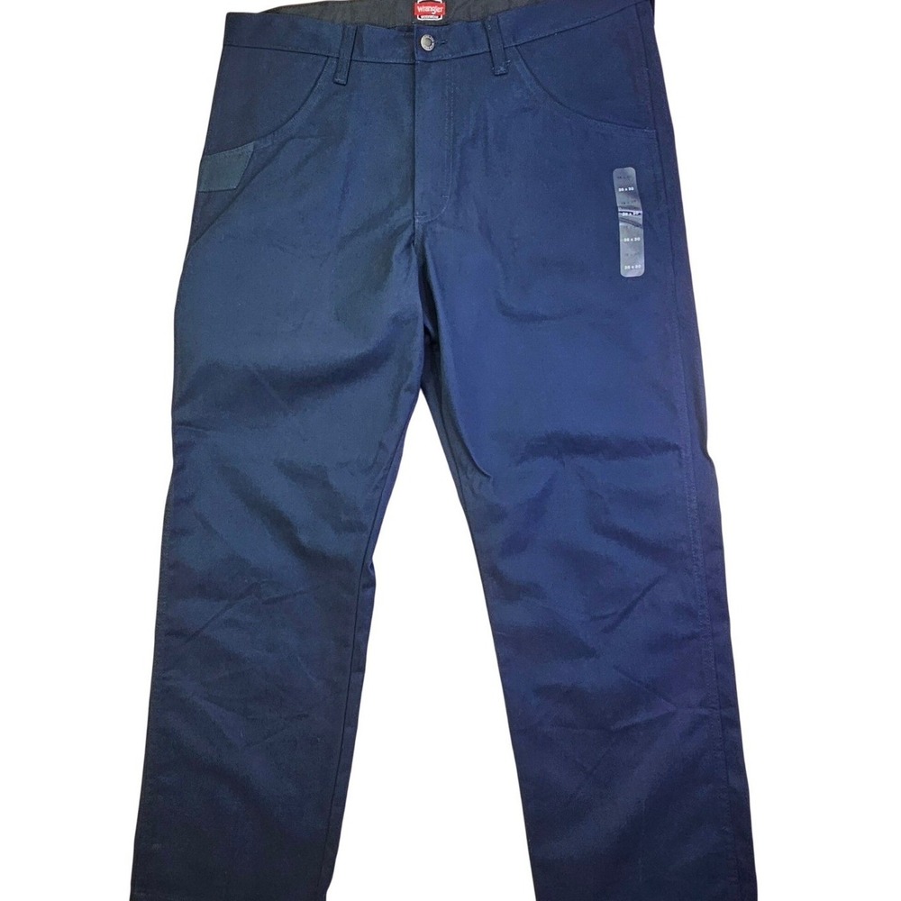 Wrangler Workwear Mens Relaxed Fit Navy Blue Work Pants 38x30 112320220 NEW‎